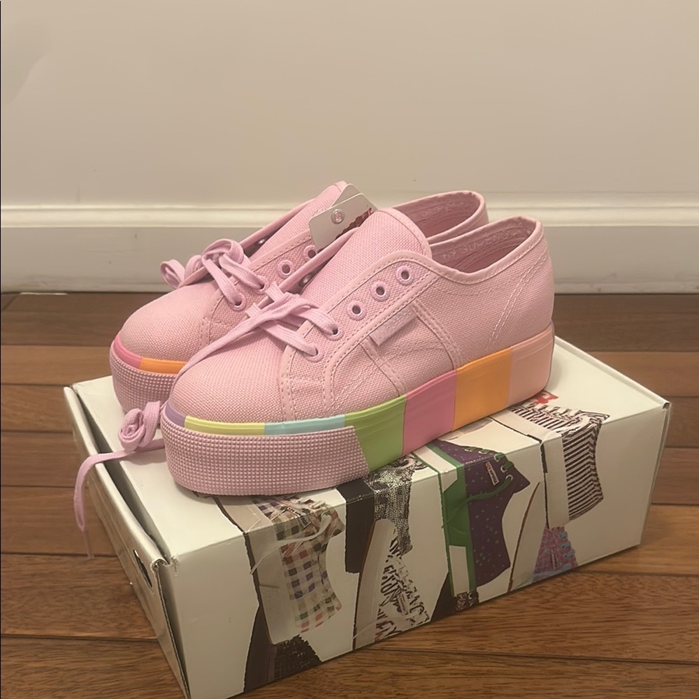 NIB Superga Pink Platform Sneakers 36/6